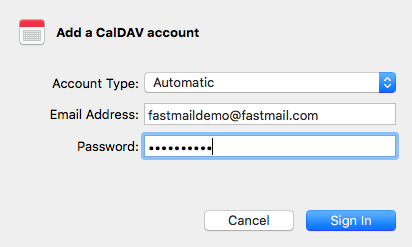 set up email account for mac calendar